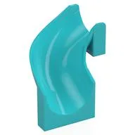 Slide Curved Left 90°, Medium Azure