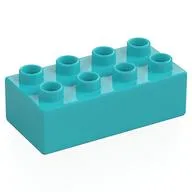 Duplo Brick 2 x 4, Medium Azure
