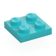 Plate 2 x 2, Medium Azure
