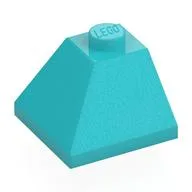 Brick Sloped 45° 2 x 2 Double Convex, Medium Azure