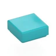 Tile 1 x 1 with Groove, Medium Azure