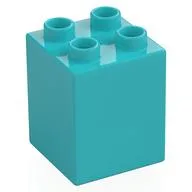 Duplo Brick 2 x 2 x 2, Medium Azure