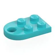 Plate Special 3 x 2 with Rounded End, Hole, Medium Azure