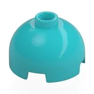 Brick Round 2 x 2 Dome Top, Vented Stud, Medium Azure