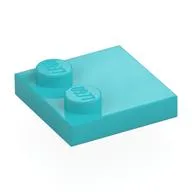 Plate Special 2 x 2 with Only 2 studs, Medium Azure