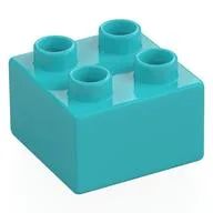 Duplo Brick 2 x 2, Medium Azure