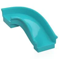 Duplo Playground Slide Curved Right 90°, Medium Azure