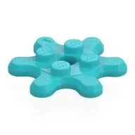 Plate Special 2 x 2 Splat Gear, 6 Teeth, Medium Azure