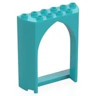 Panel 2 x 6 x 6 with Gothic Arch, Medium Azure