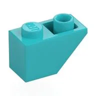 Brick Sloped Inverted 45° 2 x 1, Medium Azure