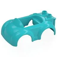 Duplo Car Body 4 x 6 x 1 1/2 with Two Studs at Back, Medium Azure