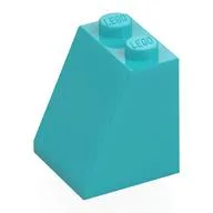 Brick Sloped 65° 2 x 2 x 2 with Bottom Tube, Medium Azure