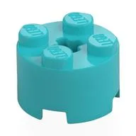 Brick Round 2 x 2 with Axle Hole, Medium Azure