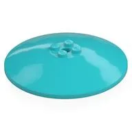 Dish 8 x 8 Inverted [Radar], Solid Studs, Squared Anti-stud Underside, Medium Azure