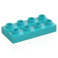 Duplo Plate 2 x 4, Medium Azure