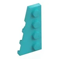 Wedge Plate 4 x 2 Left, Medium Azure