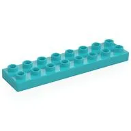 Duplo Plate 2 x 8, Medium Azure