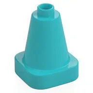 Duplo Cone 2 x 2 Square Base, Medium Azure
