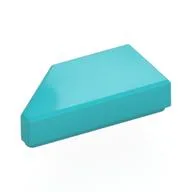 Tile 1 x 2 with Stud Notch Right, Medium Azure
