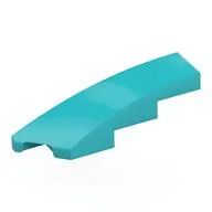 Brick Wedged, Curved 1 x 4 with Stud Notch Left, Medium Azure