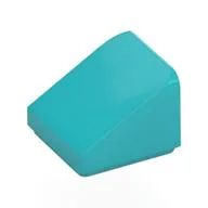 Brick Sloped 30° 1 x 1 x 2/3 (Cheese Slope), Medium Azure