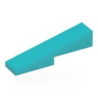 Brick Sloped 1 x 4 with 1 x 2 Cutout, Medium Azure
