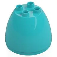 Duplo Egg, Top 4 x 4 x 2 1 / 2, Medium Azure
