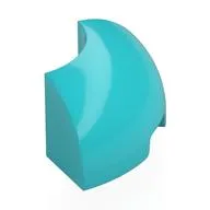 Brick Round Corner 2 x 2 x 1, Medium Azure