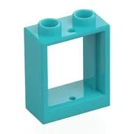 Window 1 x 2 x 2 Flat Front, Medium Azure
