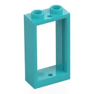 Window 1 x 2 x 3 Flat Front, Medium Azure