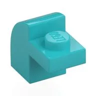 Brick Curved 1 x 2 x 1 1/3 with Curved Top, Medium Azure