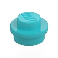Plate Round 1 x 1 with Solid Stud, Medium Azure