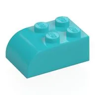 Brick Curved 2 x 3, Medium Azure
