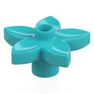 Duplo Plant, Flower with 1 Top Stud, Medium Azure