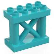 Duplo Support 2 x 4 x 3, Girder, Medium Azure