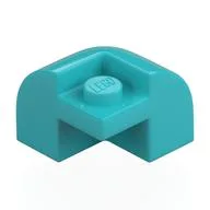 Brick Round, Curved 2 x 2 x 1 1/3, Corner, Medium Azure