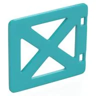 Duplo Door / Gate / Window with 'X' Supports, Medium Azure