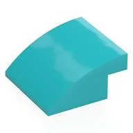 Brick Curved 4 x 4 x 1 2 / 3, Medium Azure