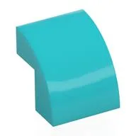 Brick Curved 2 x 2 x 1 2/3, Medium Azure