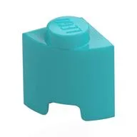Brick Round, Quarter 1 x 1, Medium Azure