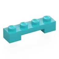 Plate Special 1 x 4 x 2/3 with 1 x 2 Bottom Cutout, Medium Azure