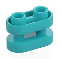 Brick Special 1 x 2 Rounded with Center Bars, Medium Azure