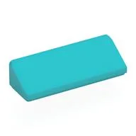 Brick Sloped 30° 1 x 3 x 2/3, Medium Azure