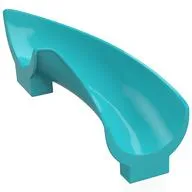Duplo Playground Slide Curved Right 90°, Rounded, Medium Azure