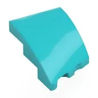 Brick Wedged, Curved 3 x 2 with Stud Notch Left, Medium Azure