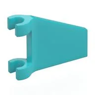 Flag 2 x 2 Trapezoid with Flared Area between Clips, Medium Azure