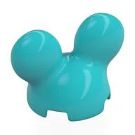 Brick Round, 2 x 2 x 2 with Mickey Mouse Ears, Medium Azure