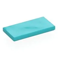 Tile 2 x 4 with Groove, Medium Azure