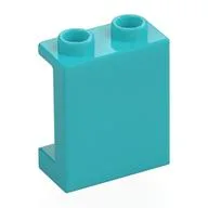 Panel 1 x 2 x 2 [Side Supports / Hollow Studs], Medium Azure