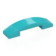 Brick Curved 4 x 1 Double, No Studs, Medium Azure